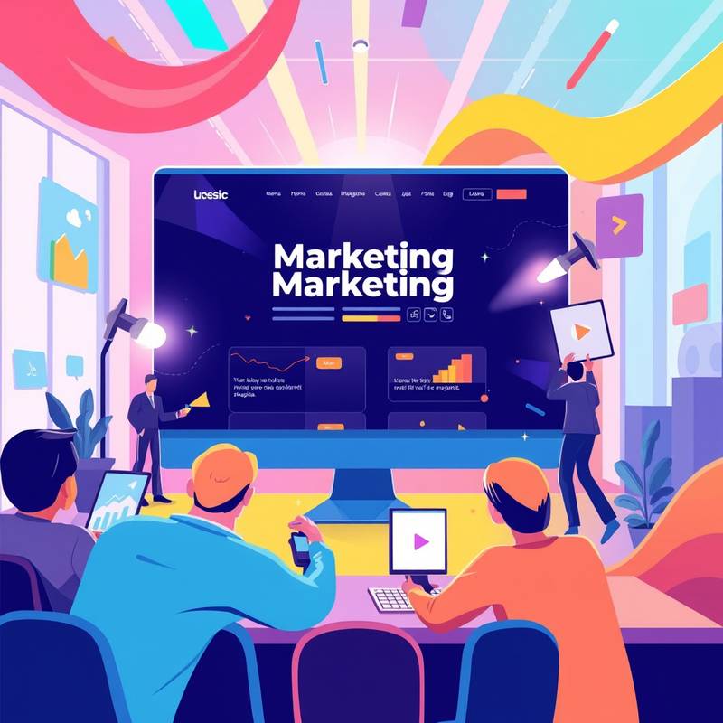 Marketing digital illustration